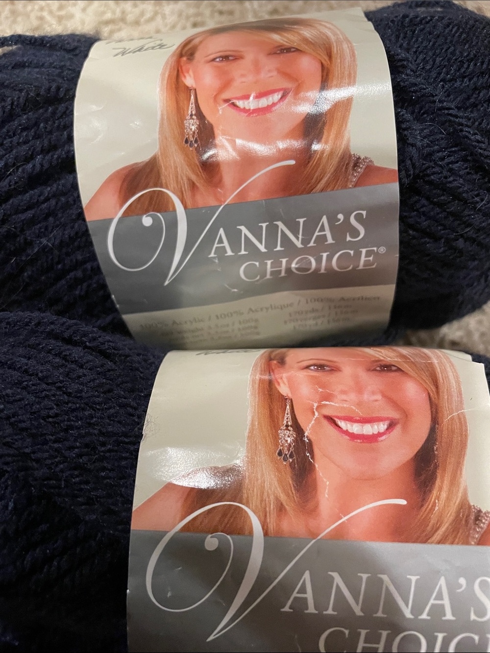 Navy Blue Acrylic Yarn - Rich Navy